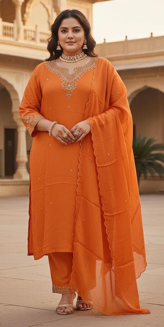 SEMI FESTIVE WEAR KURTA SET