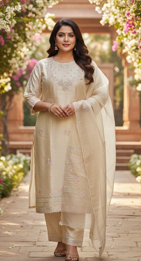 SEMI OCCASSION DAILY WEAR KURTA SET