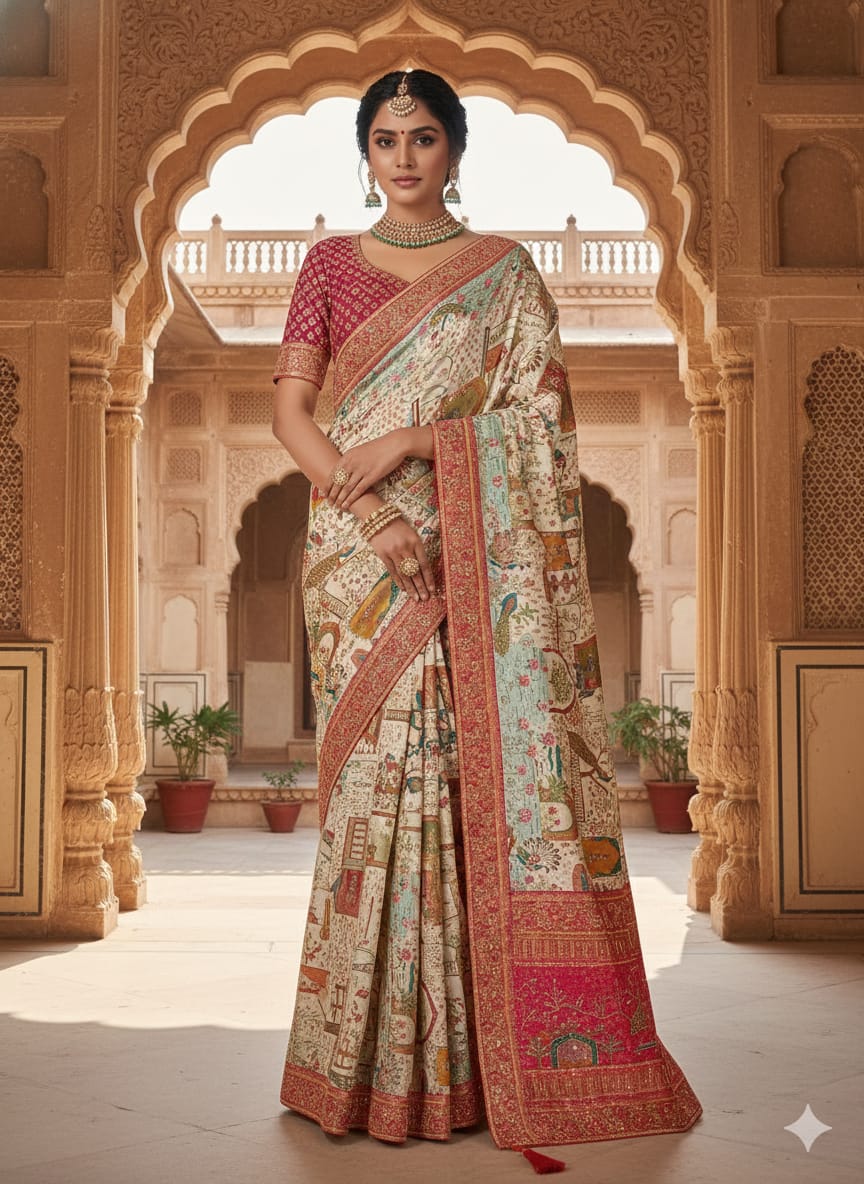 WEDDING,RECEPTION FUNCTIONAL PARTY WEAR SAREE