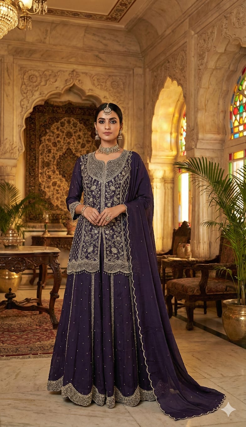 HALDI,MEHENDI FUNCTIONAL PARTY WEAR  OUTFIT