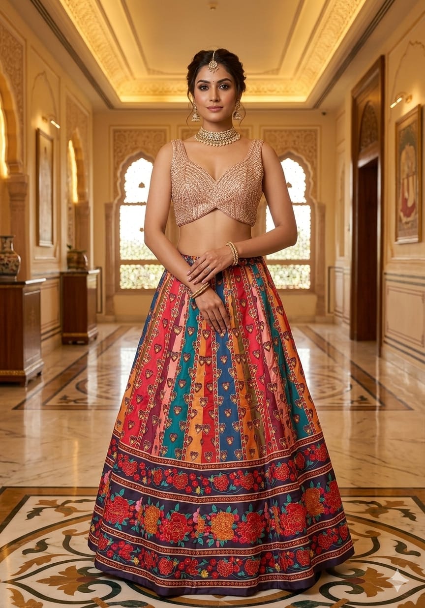 HALDI,MEHENDI,RECEPTION,FUNCTIONAL PARTY WEAR DESIGNER LEHENGA