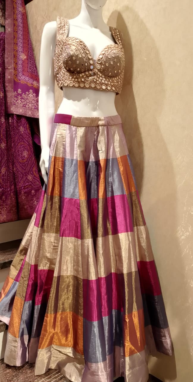 TRADITIONAL,FUNCTIONAL PARTY WEAR CORSET LEHENGA