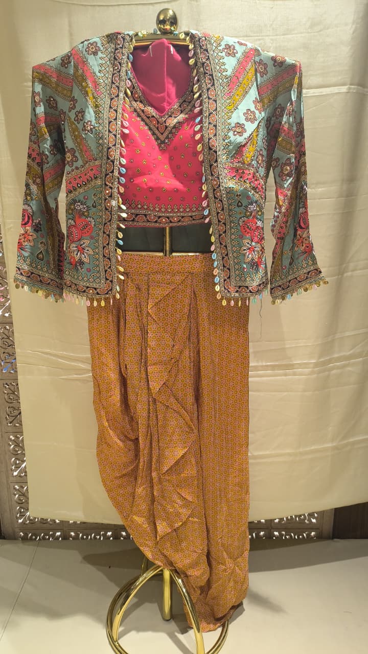 INDO-WESTERN JACKET STYLE OUTFIT