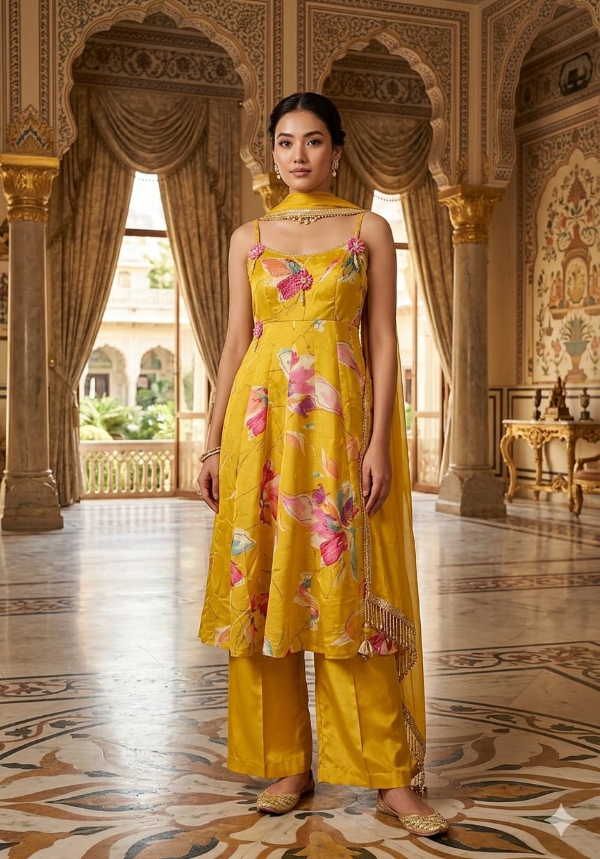 HALDI,MEHENDI FESTIVE OCCASSION PARTY WEAR OUTFIT