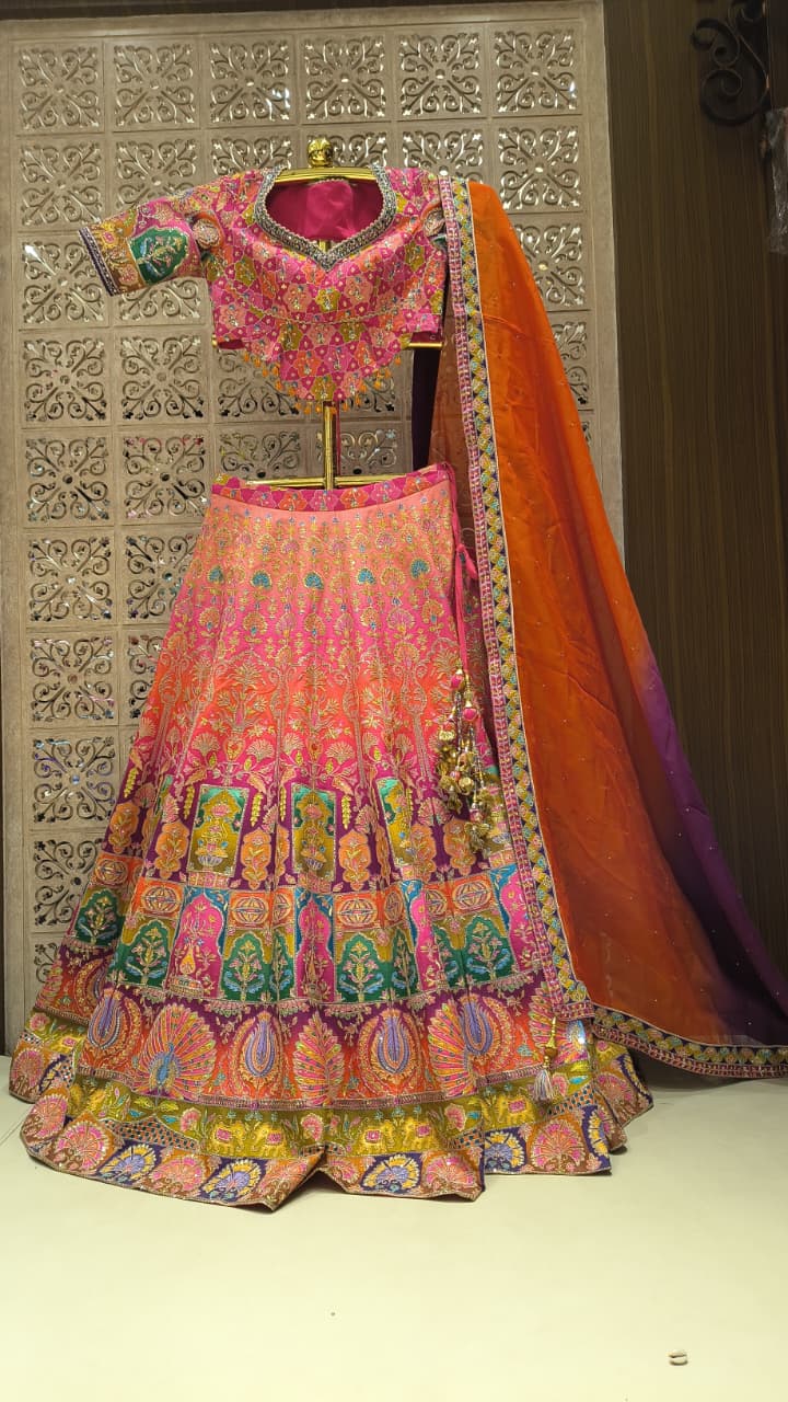 HALDI,MEHENDI,FESTIVE OCCASSION PARTY LEHENGA CHOLI