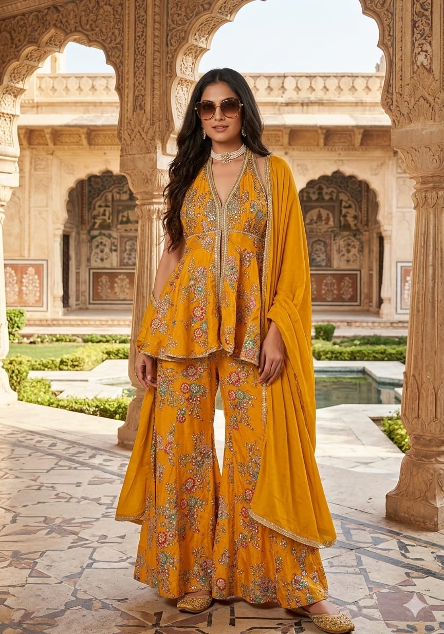 INDO-WESTERN FESTIVE OCCASSION PARTY WEAR OUTFIT