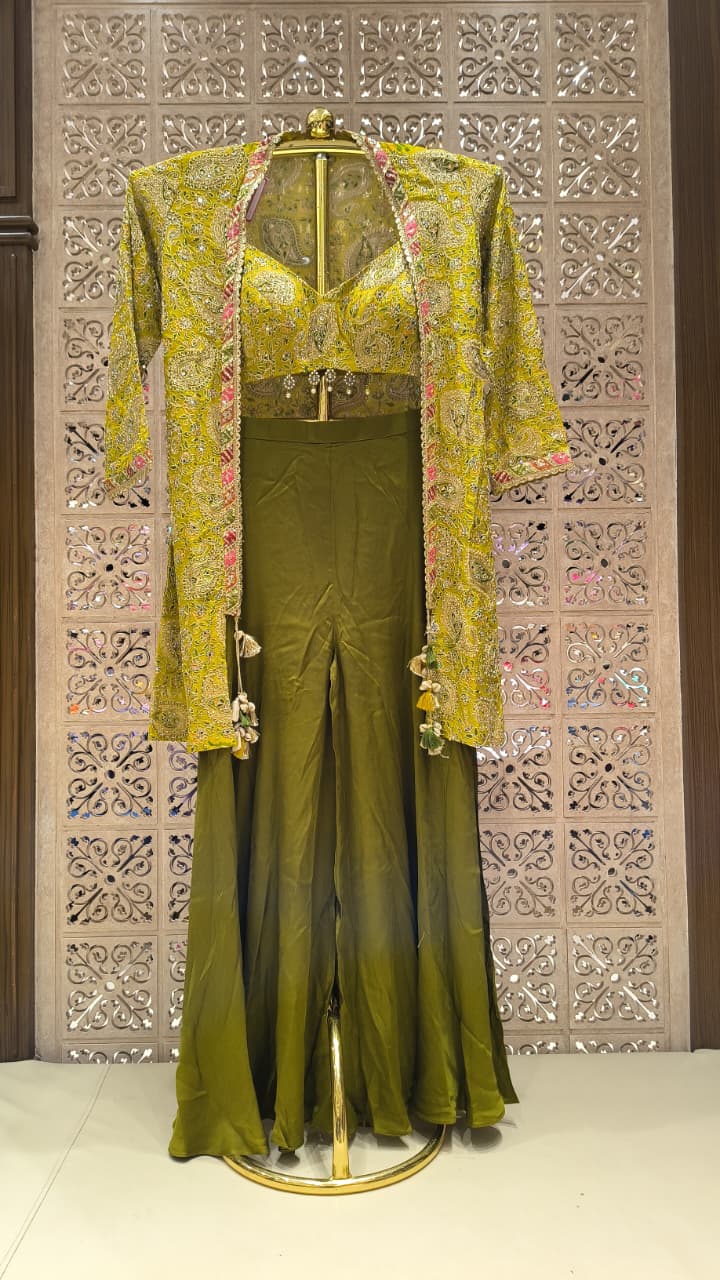 INDO-WESTERN JACKET STYLE OUTFIT