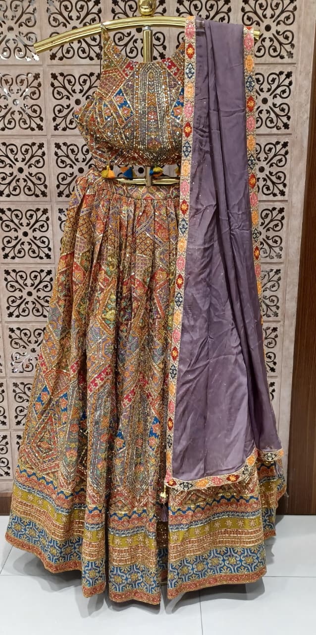 MEHENDI, HALDI WEDDING FUNCTIONAL PARTY WEAR LEHENGA CHOLI