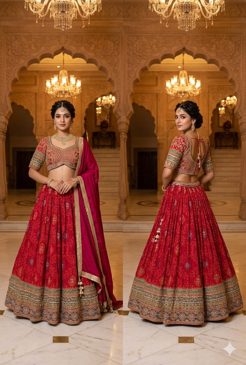WEDDING,RECEPTION FUNCTIONAL PARTY WEAR LEHENGA CHOLI