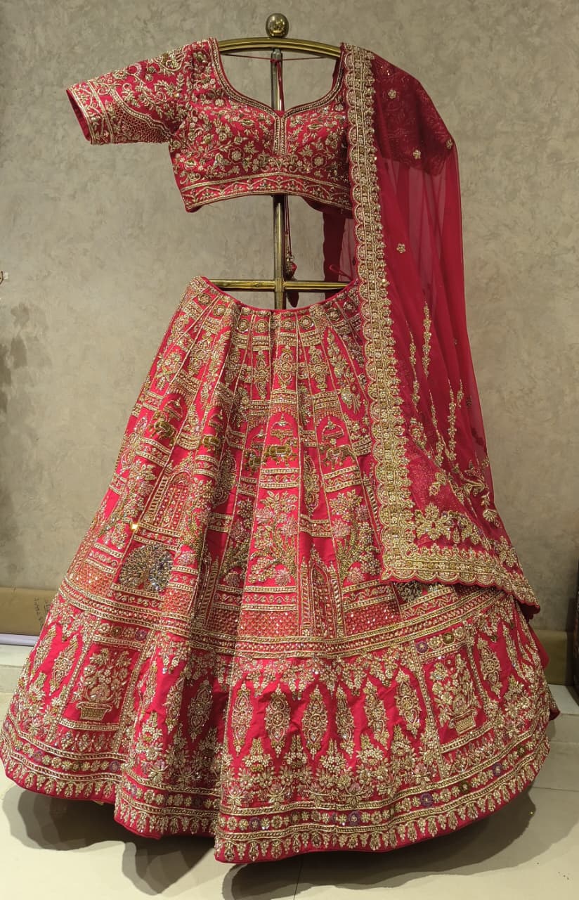 BRIDAL RECEPTION PARTY WEAR BRIDAL LEHENGA CHOLI