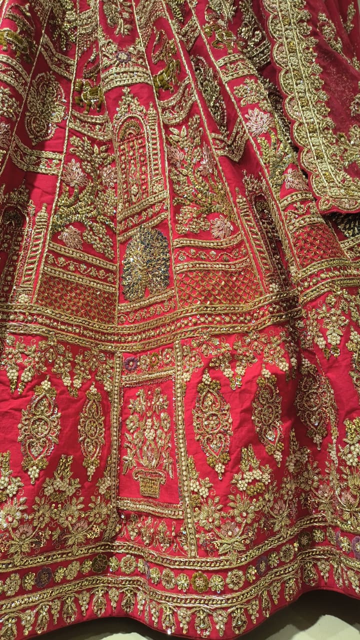 BRIDAL RECEPTION PARTY WEAR BRIDAL LEHENGA CHOLI