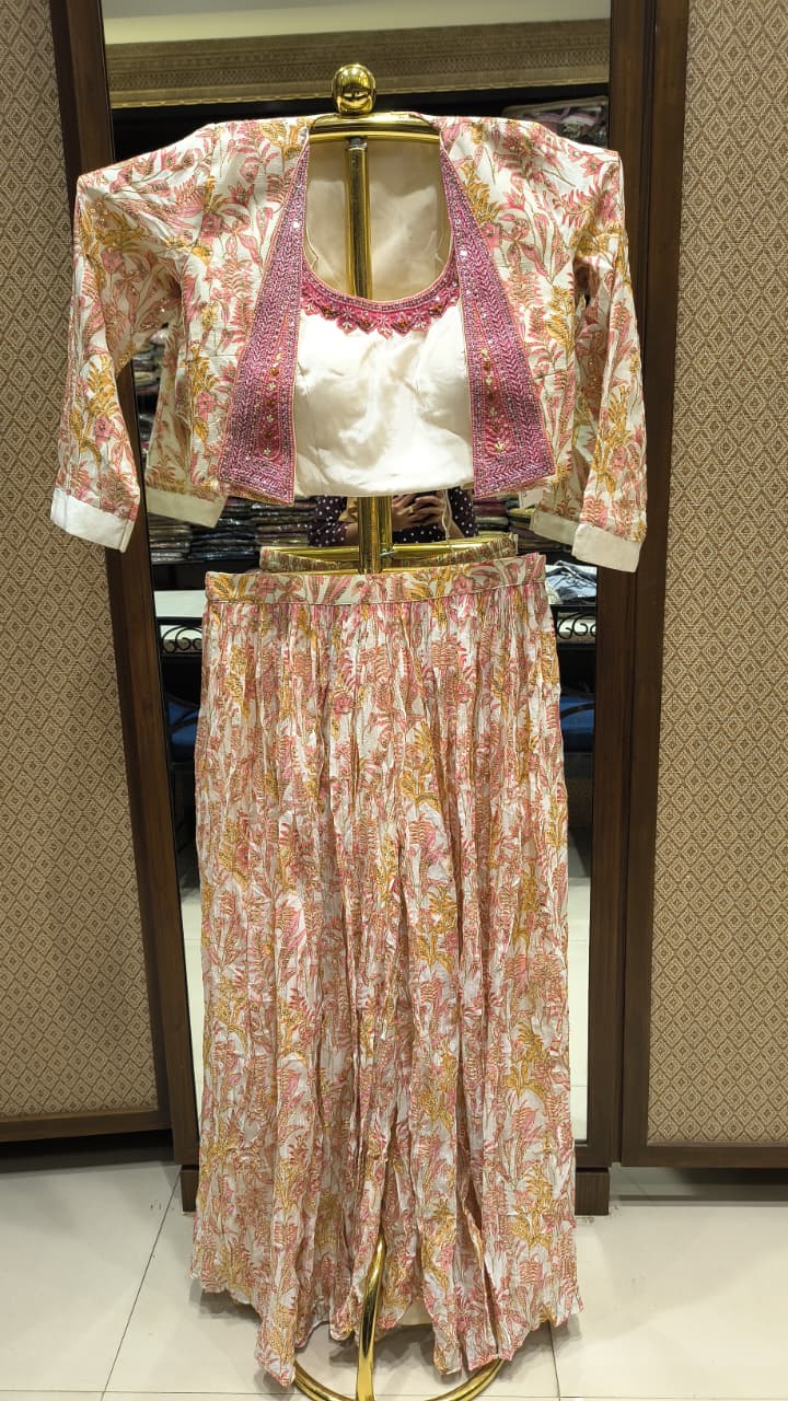 INDO-WESTERN JACKET STYLE OUTFIT