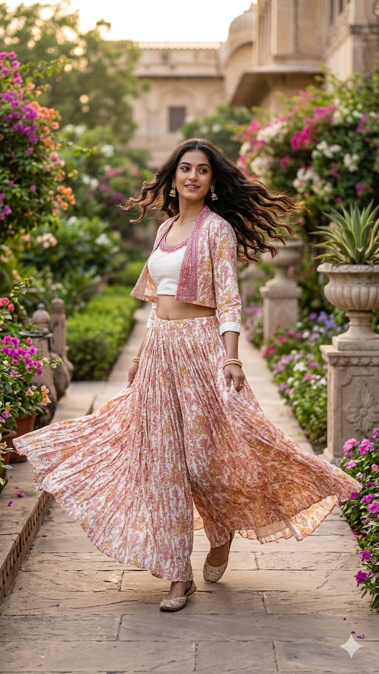 INDO-WESTERN JACKET STYLE OUTFIT