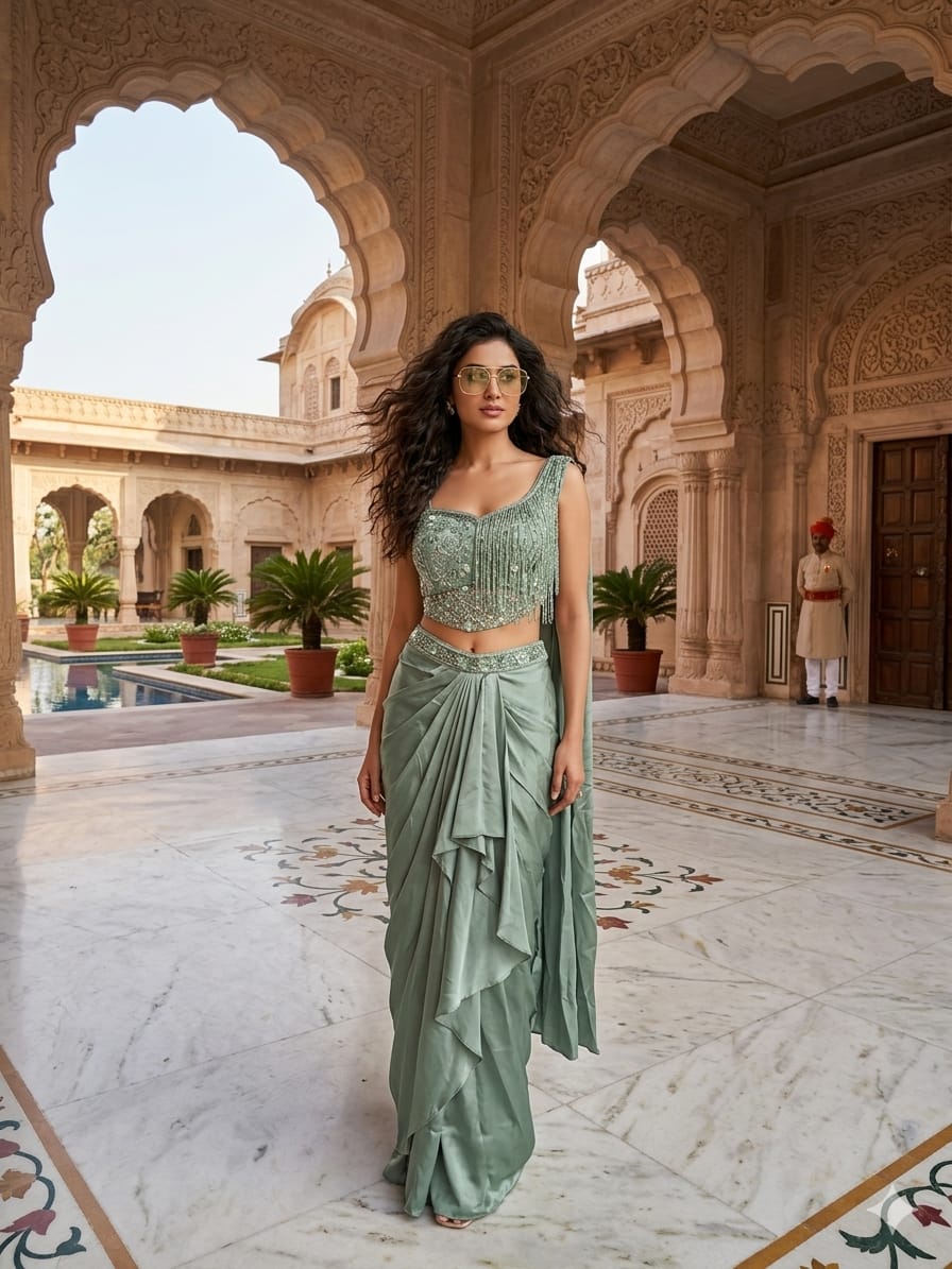 INDO-WESTERN FESTIVE OCCASSION PARTY WEAR OUTFIT