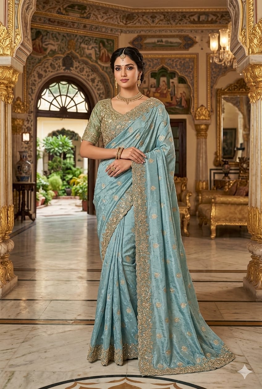 WEDDING,RECEPTION FESTIVE FUNCTIONAL PARTY WEAR SAREE