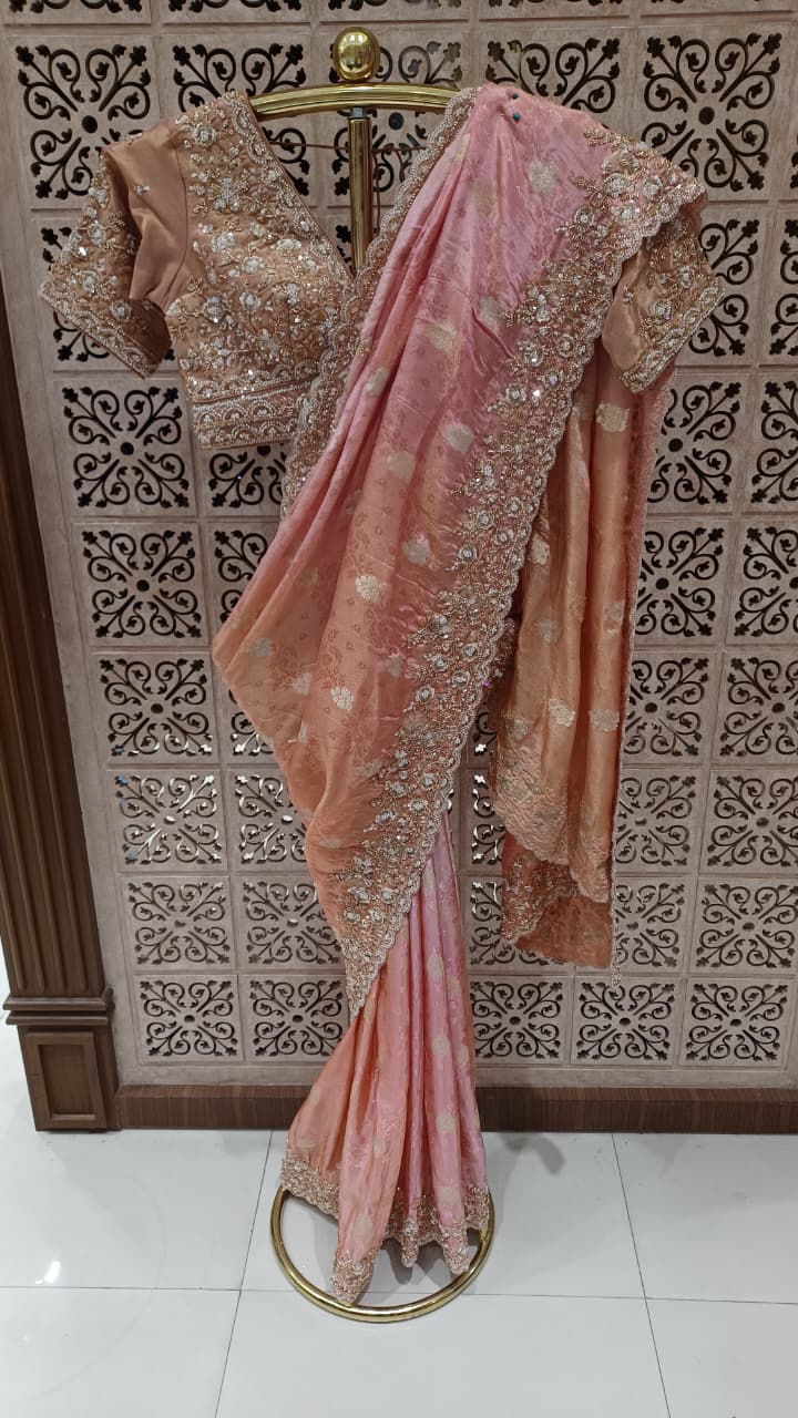 WEDDING RECEPTION FESTIVE FUNCTIONAL PARTY WEAR SAREE