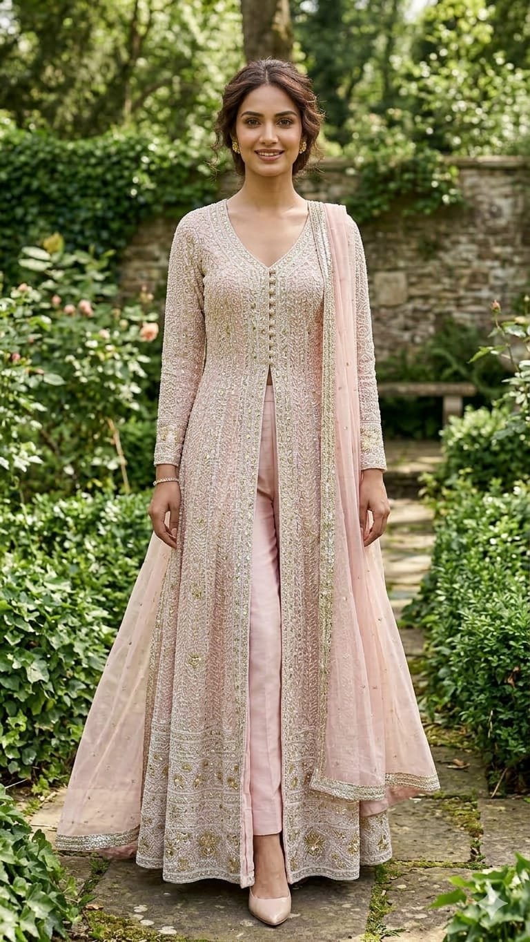 FRONT CUT STYLE FESTIVE OCCASSION PARTY WEAR OUTFIT