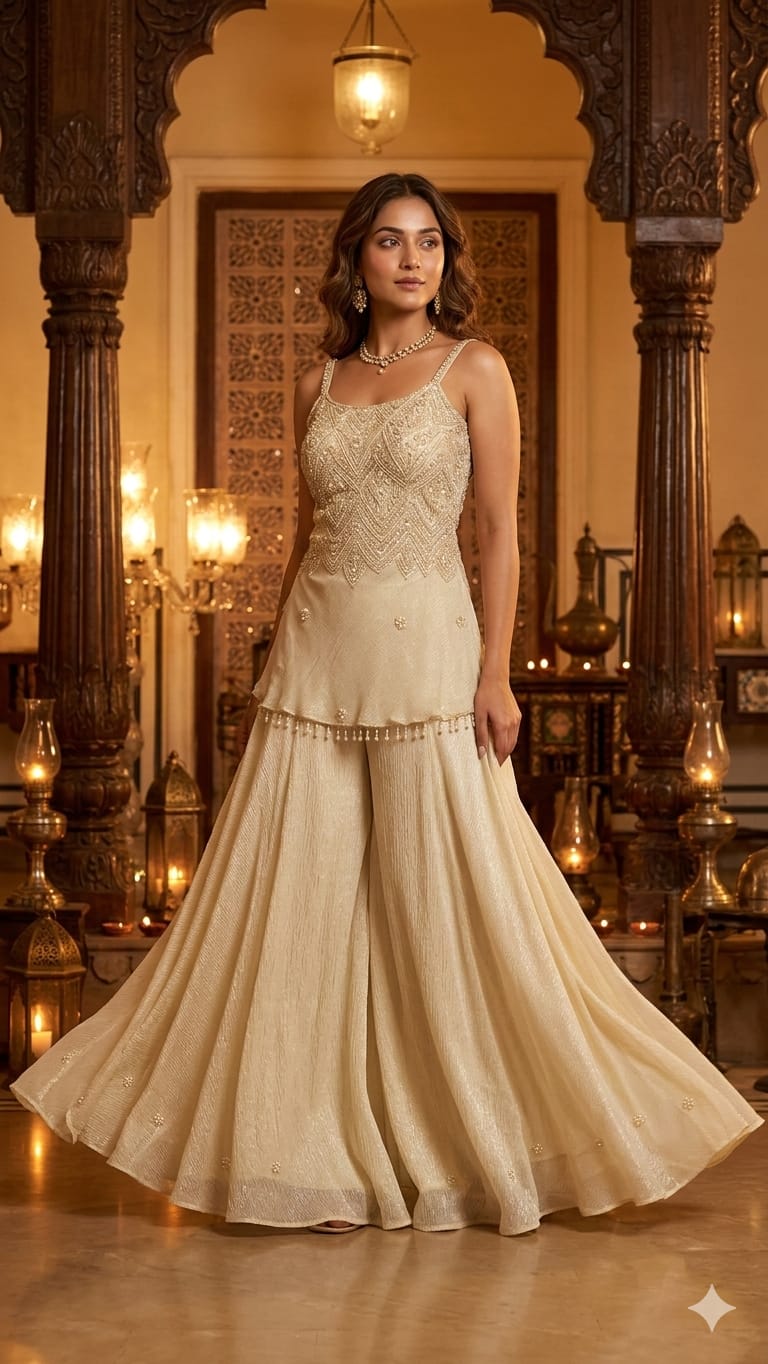 INDO-WESTERN FUNCTIONAL PARTY WEAR OUTFIT