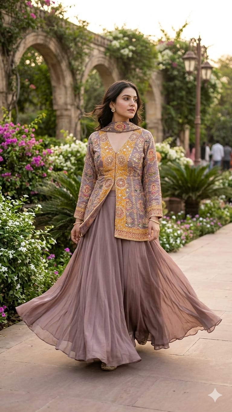 HALDI,MEHENDI FESTIVE FUNCTIONAL PARTY WEAR OUTFIT