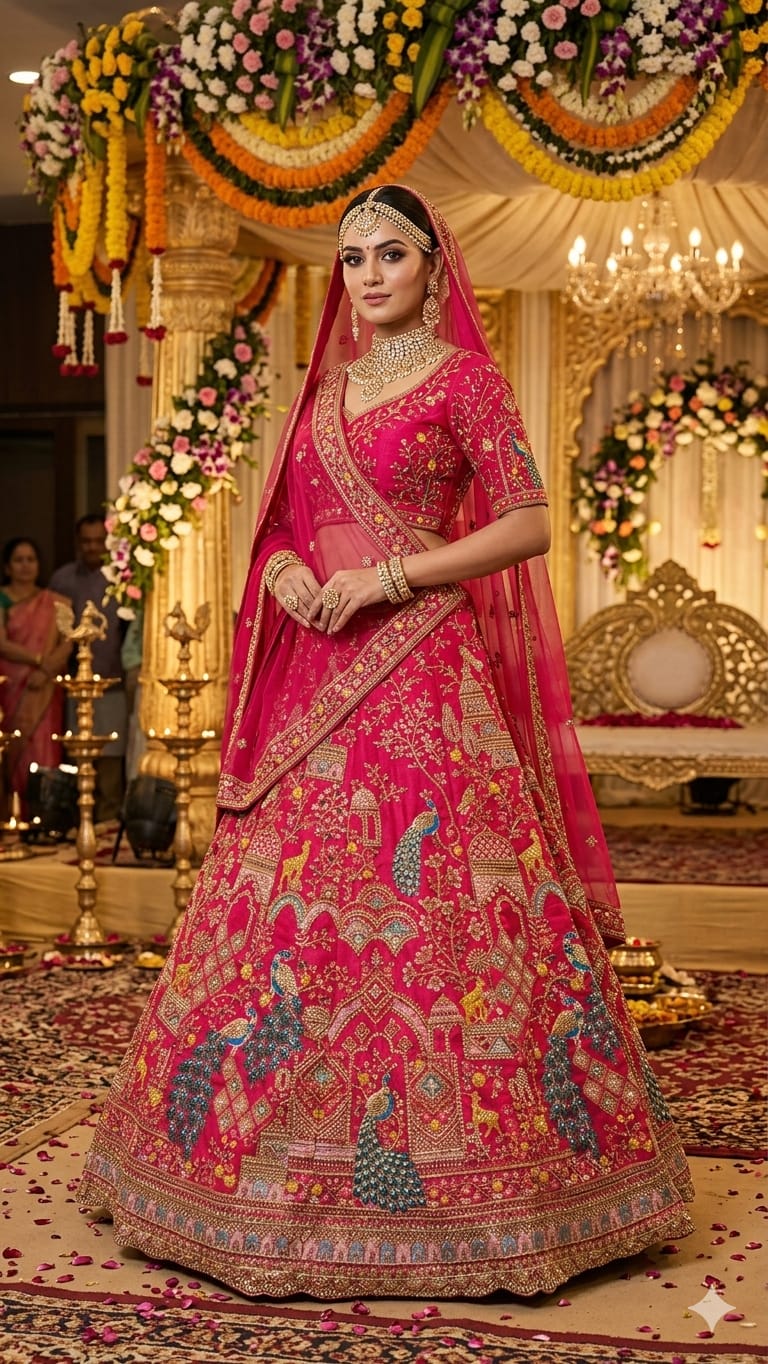 WEDDING,RECEPTION FUNCTIONAL PARTY WEAR LEHENGA CHOLI