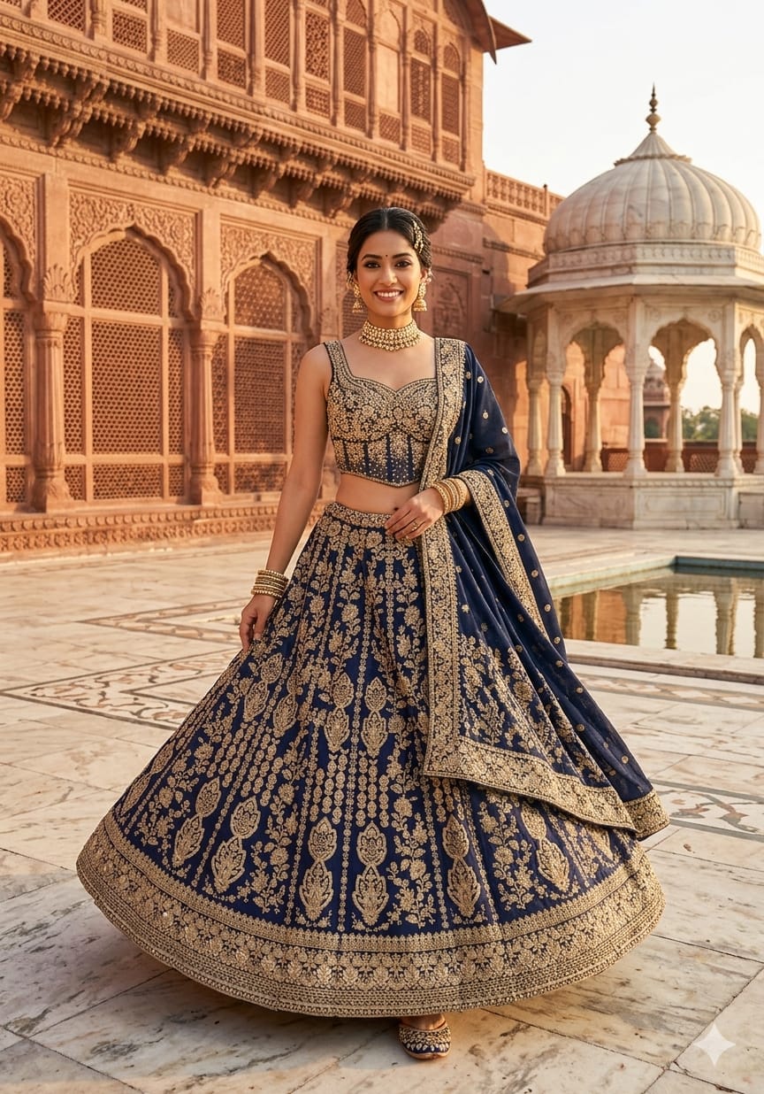 WEDDING,RECEPTION FUNCTIONAL FESTIVE OCCASSION LEHENGA CHOLI