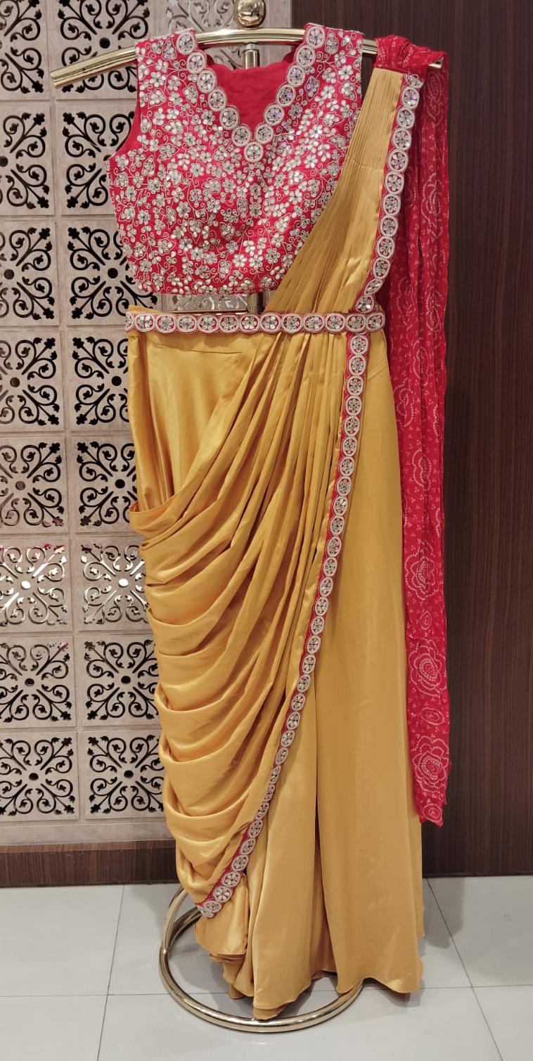 HALDI,MEHENDI FESTIVE OCCASSION PARTY WEAR SAREE