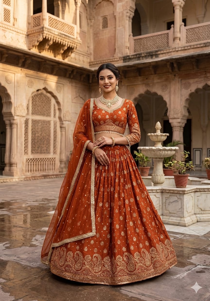 WEDDING,RECEPTION FUNCTIONAL LEHENGA CHOLI