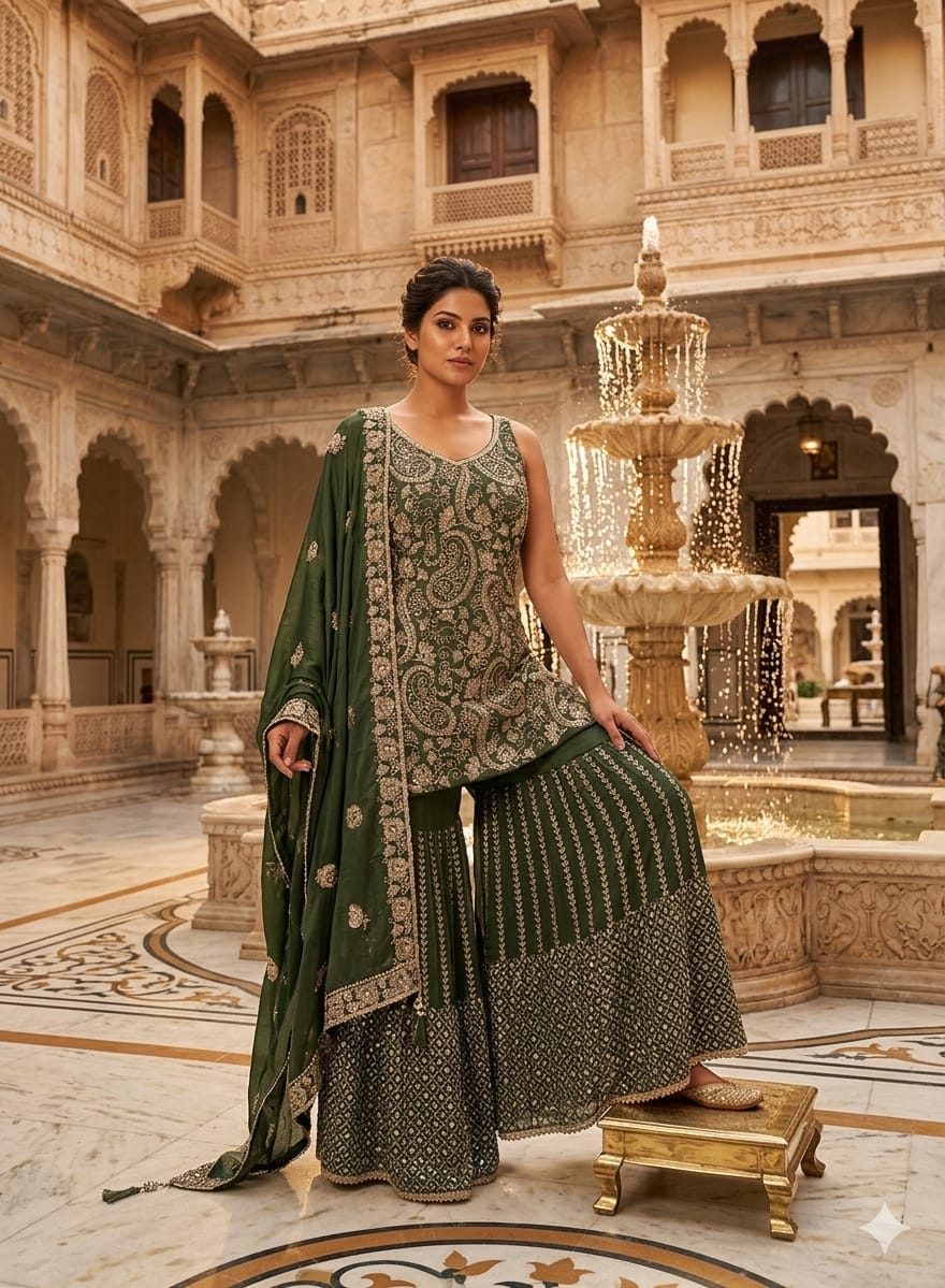 HALDI,MEHENDI FESTIVE OCCASSION PARTY WEAR OUTFIT
