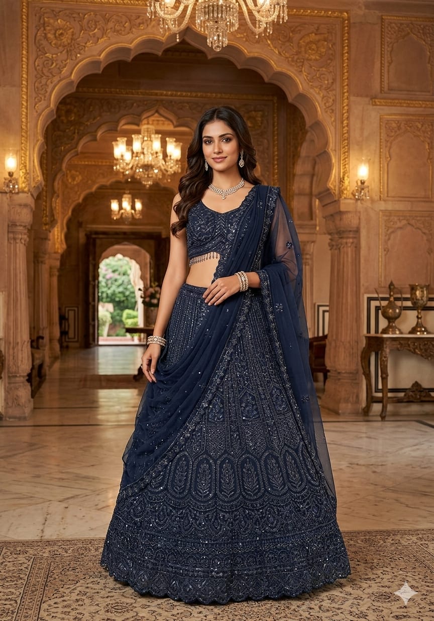 WEDDING,RECEPTION FUNCTIONAL PARTY WEAR LEHENGA CHOLI