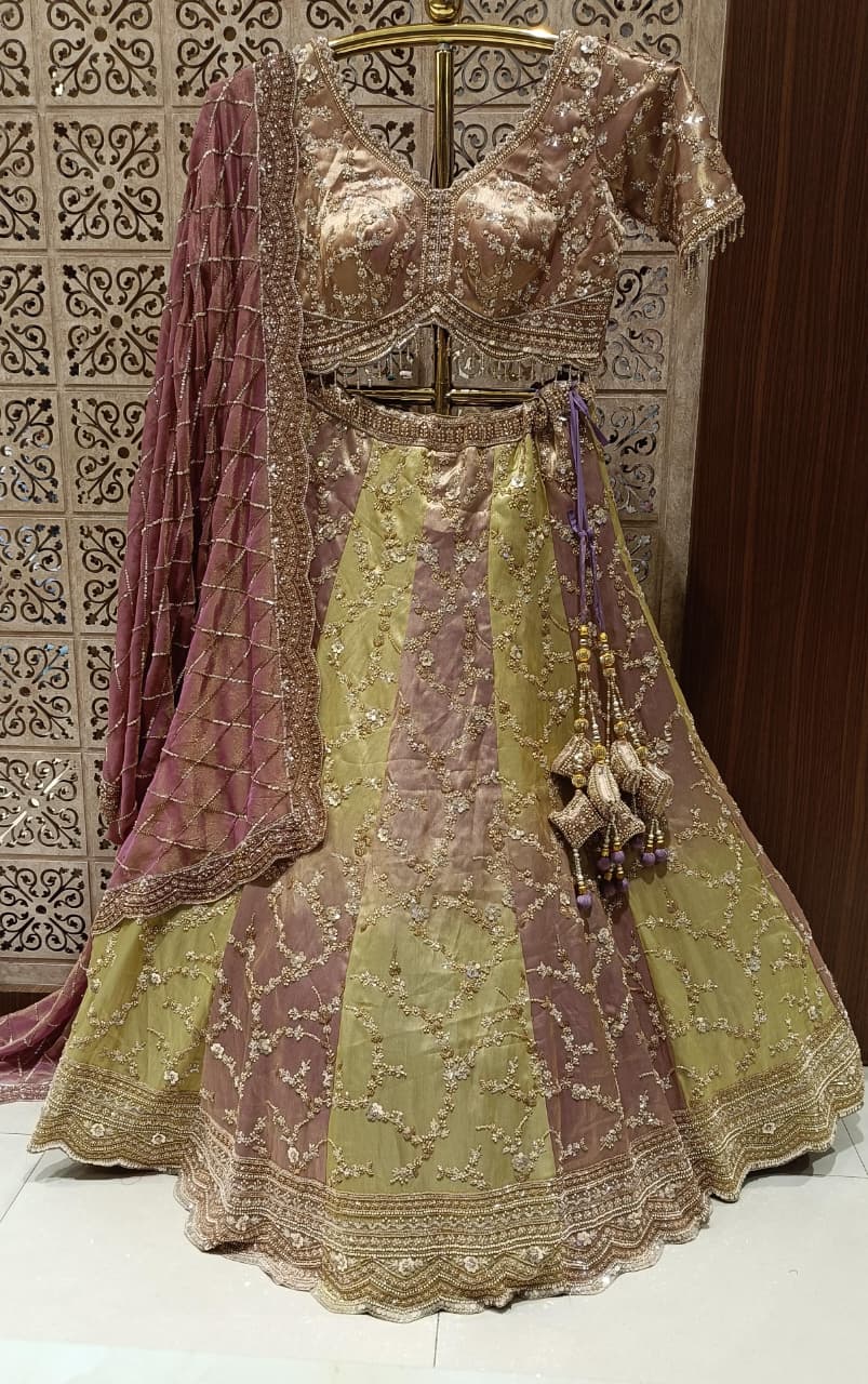 WEDDING,ENGAGEMENT,RECEPTION FUNCTIONAL BRIDAL LEHENGA CHOLI