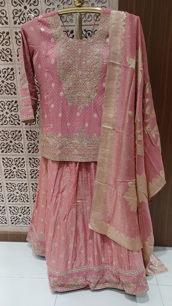 LONG TOP WITH SKIRT DESIGNER LEHENGA