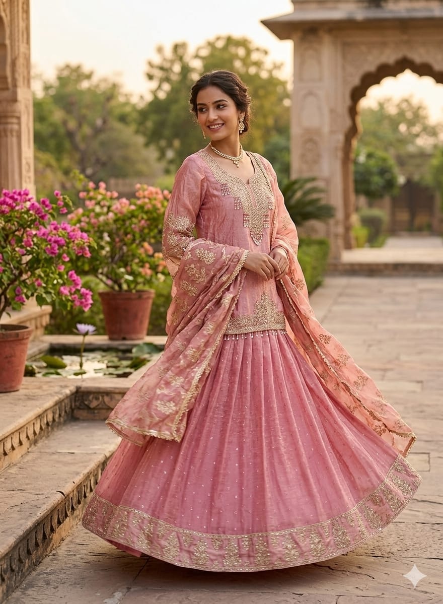 WEDDING,RECEPTION FUNCTIONAL PARTY WEAR LEHENGA CHOLI