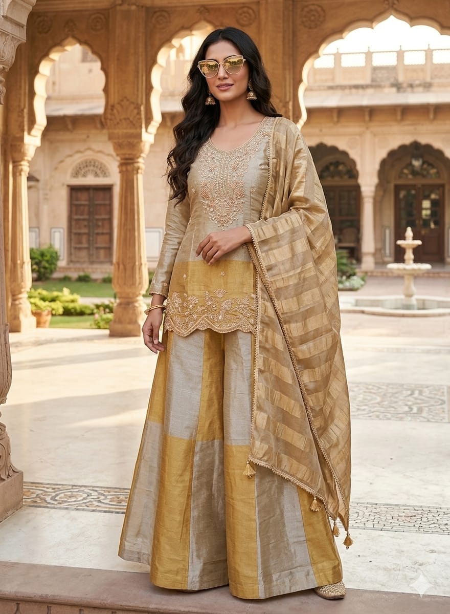 MEHENDI,HALDI FUNCTIONAL PARTY WEAR OUTFIT