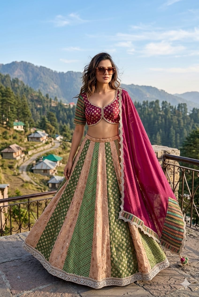 MEHENDI,HALDI,FESTIVE FUNCTIONAL PARTY WEAR LEHENGA CHOLI