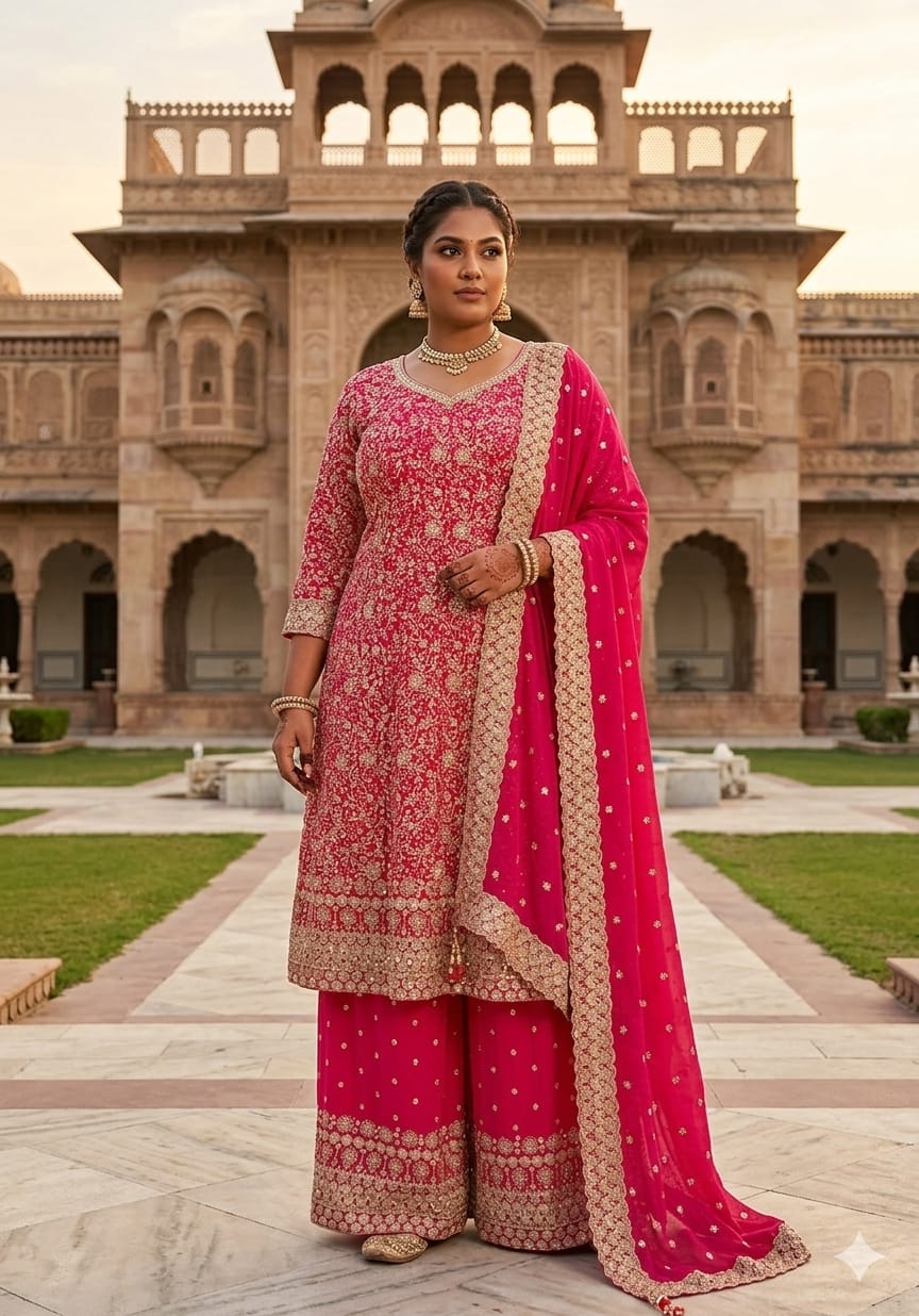 Georgette Palazzo Suit