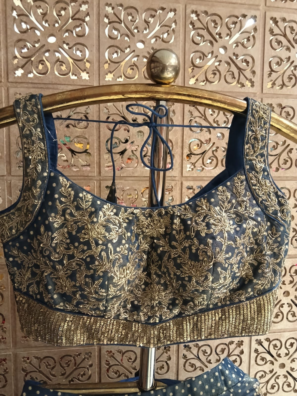Party Wear Mehndi Sangeet Look Banarasi Lehenga Choli