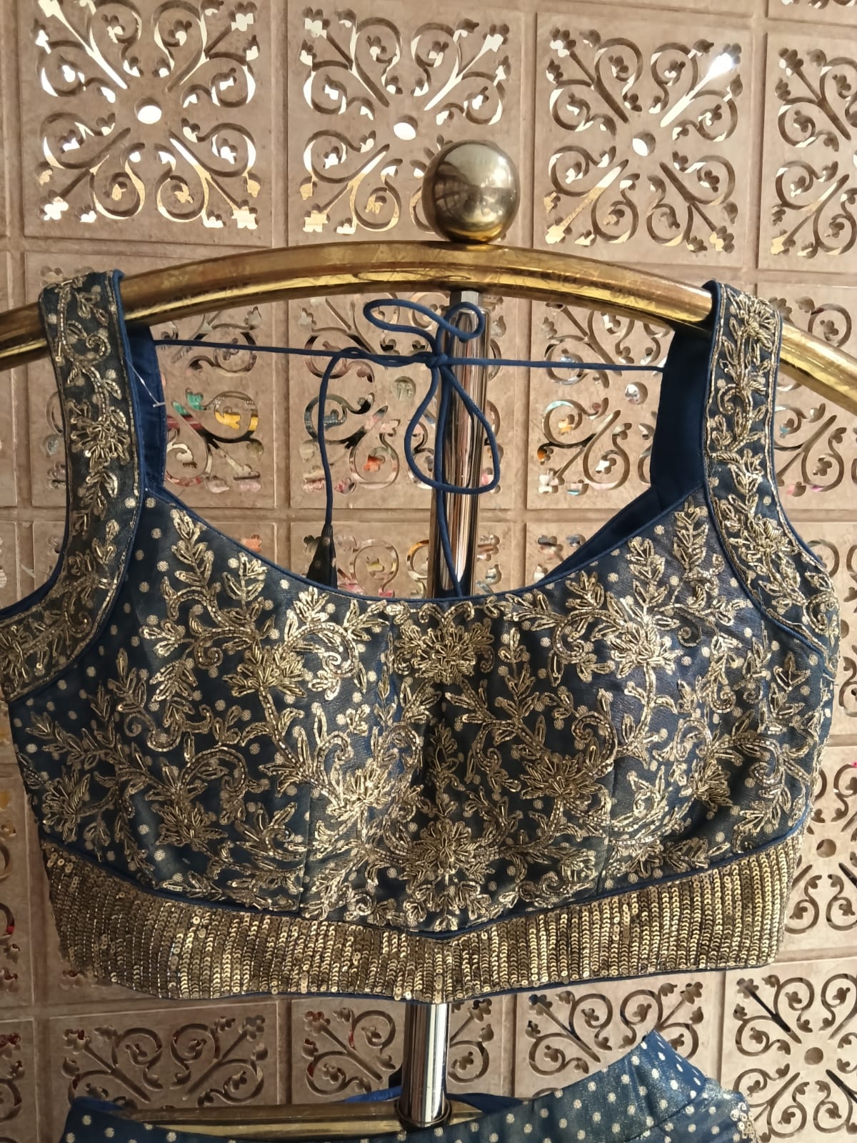 Party Wear Mehndi Sangeet Look Banarasi Lehenga Choli