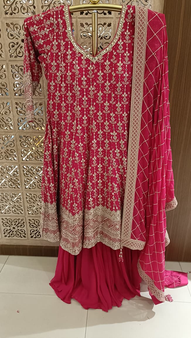 Functional Wear Georgette Palazzo Suit