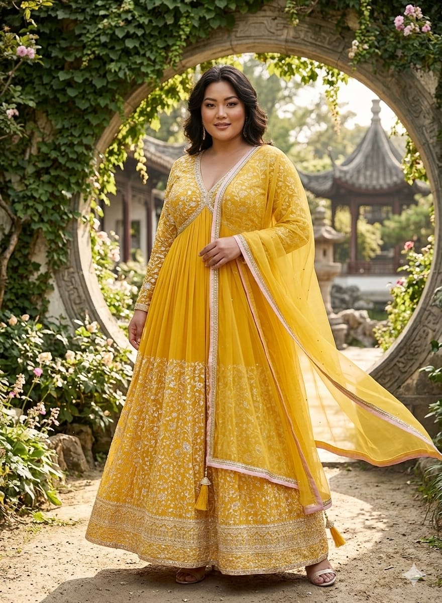 Haldi, Sangeet & Party Wear Floor Length Suit