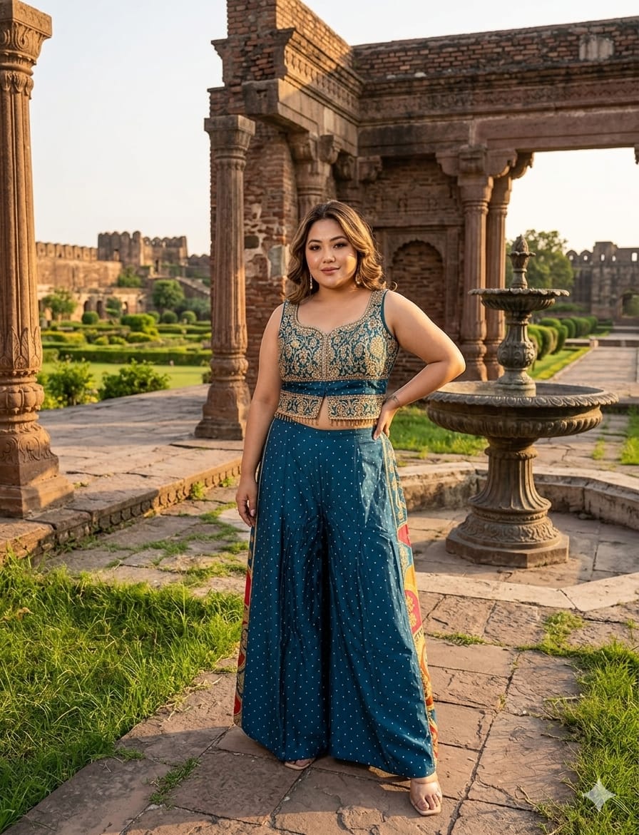 festive celebrations, wedding functions, sangeet nights, and party wear occasions