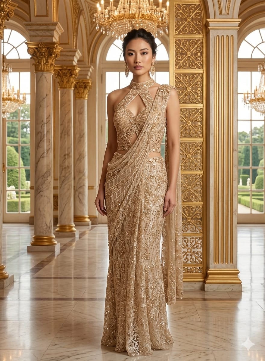 Pre-draped Saree, Cocktail, Sangeet, Reception Wear & Party wear