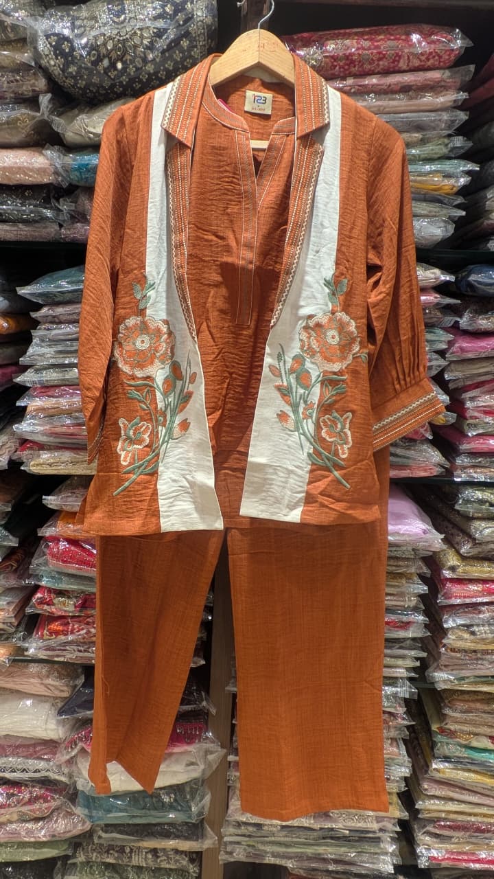CASUAL WEAR CORD SET WITH JACKET