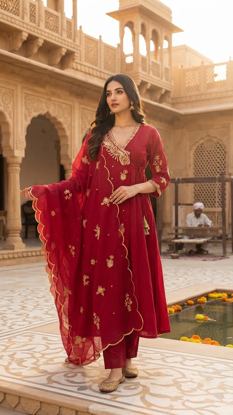 PARTY WEAR KURTI SET.