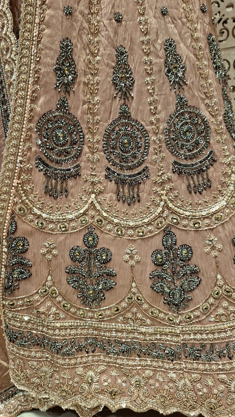 RECEPTION AND WEDDING FRONT OPEN JACKET LEHENGA CHOLI