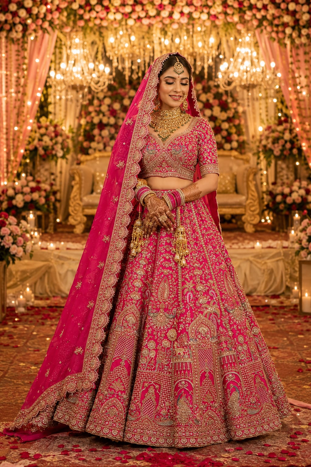 bridal elegance heavily embellished lehenga choli.
