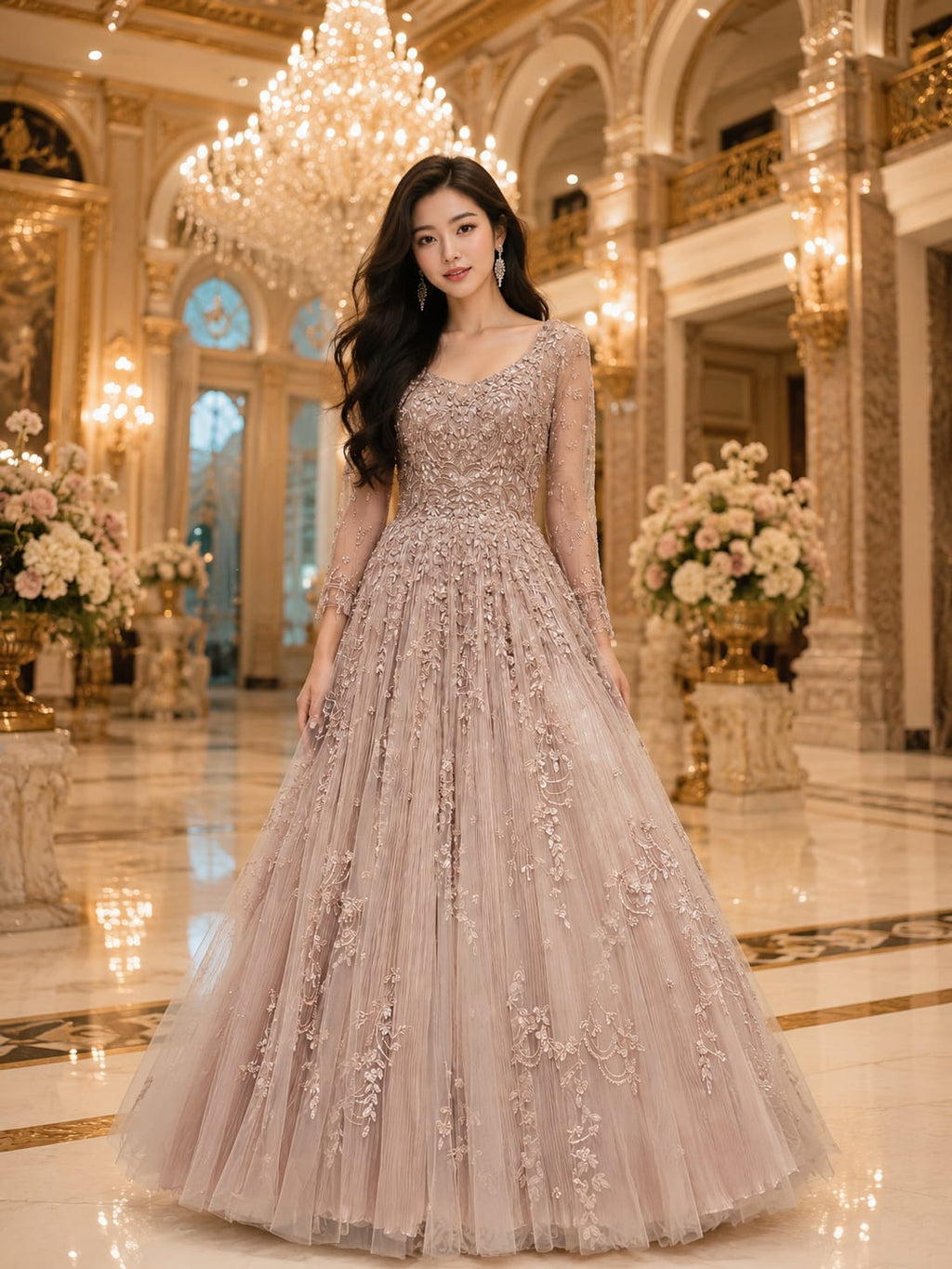 Weddings, receptions, engagements, bridal celebrations and evening parties, this gown combines timeless elegance with a luxurious, romantic appeal