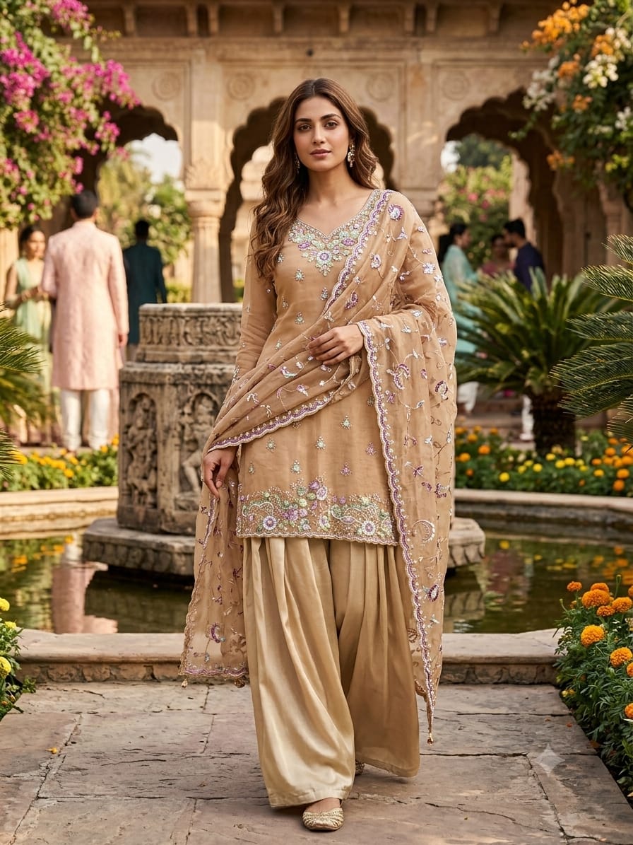 Festive gatherings, Mehendi/Sangeet celebrations, royal destination weddings, and daytime pujas