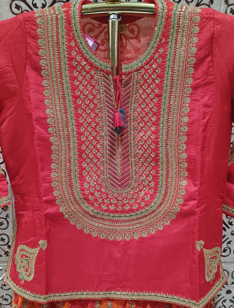 Rajastani look, festive celebrations, Navratri, Mehndi, or destination wedding functions.