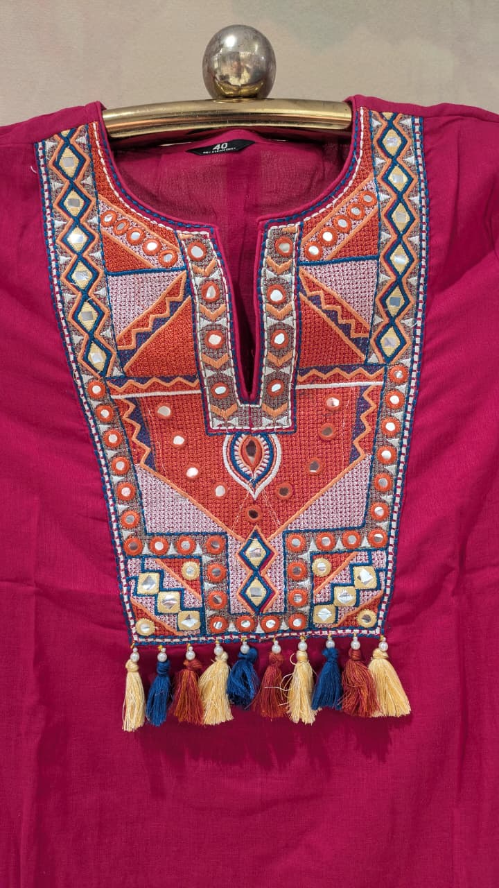 Magenta Pink Festive Kurta Set Festive celebrations, ethnic parties, cultural events, and pre-wedding functions