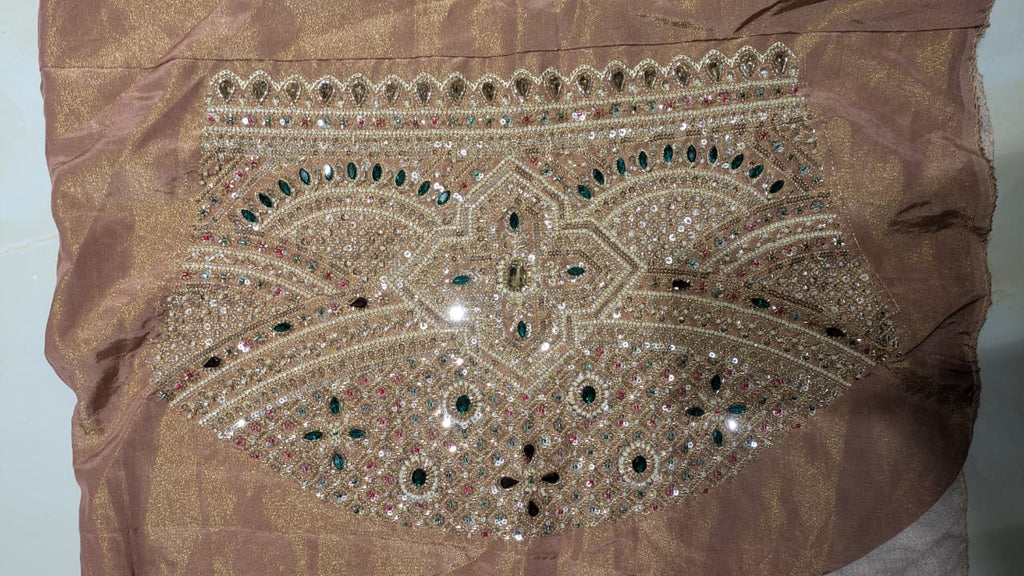 Exquisite Dusty Rose Hand-Embroidered Unstitched Bridal Lehenga Choli Set Bridal Wear, Wedding Reception, Sangeet, Premium Festive Events